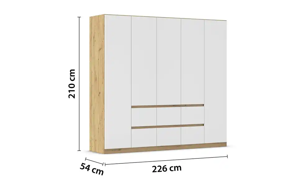 Drehtürenschrank Mainz 226 cm 5 Stück