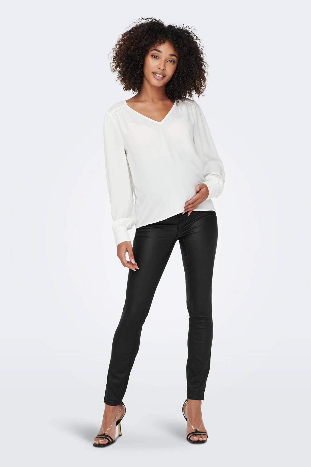 ONLY MATERNITY low waist skinny zwangerschapsjeans OLMKENDELL zwart