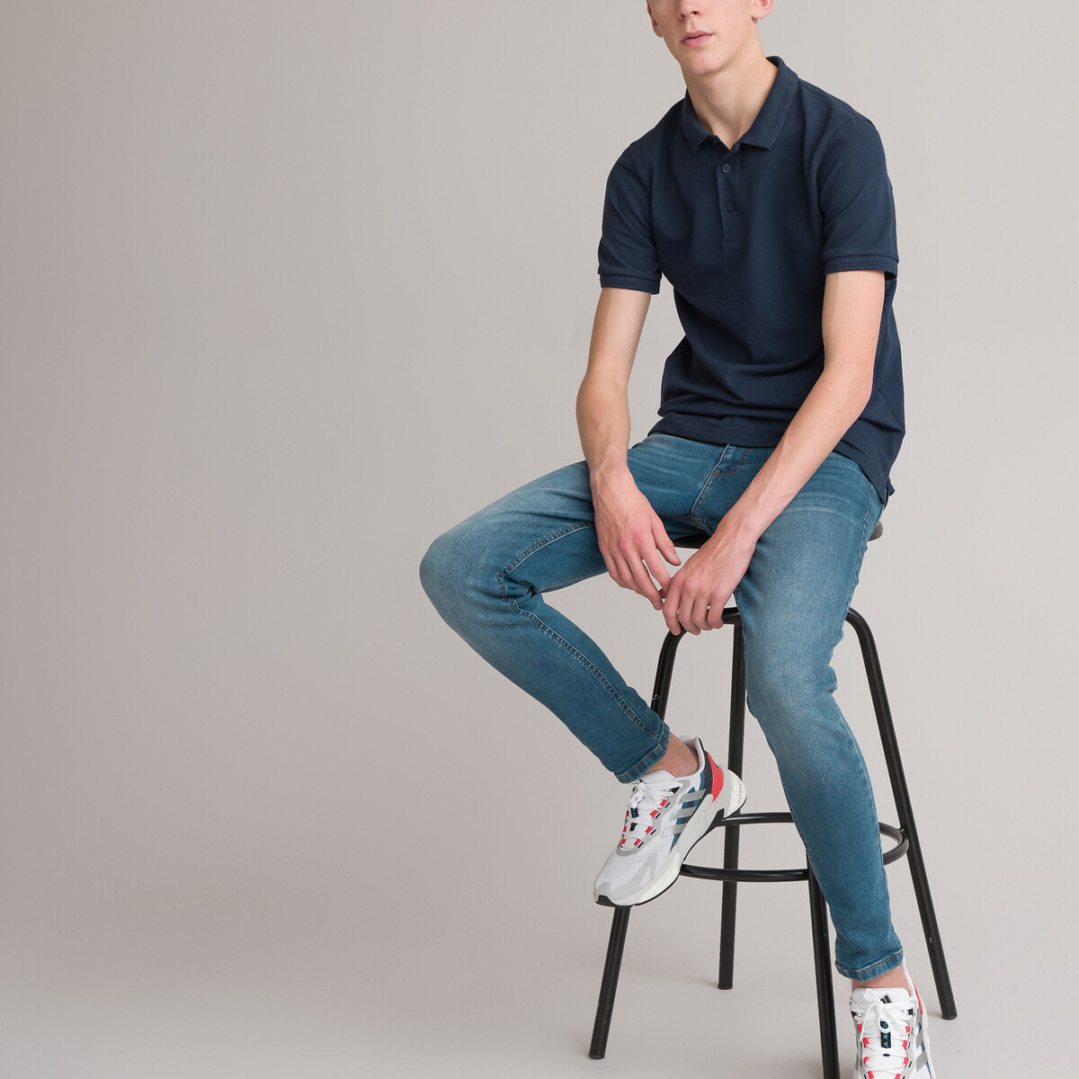 LA REDOUTE COLLECTIONS<br>Polo de manga curta em jersey piqué