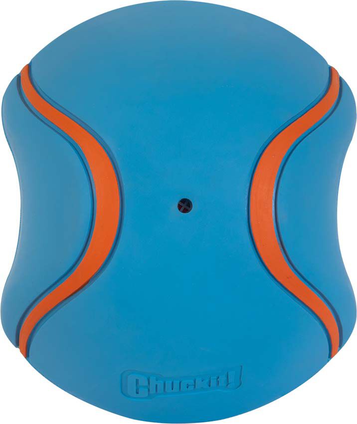 Chuckit Indoor Slider met Pieper - Apporteren - Hondenspeelgoed - Lichtblauw/Oranje - 23x15x7 cm