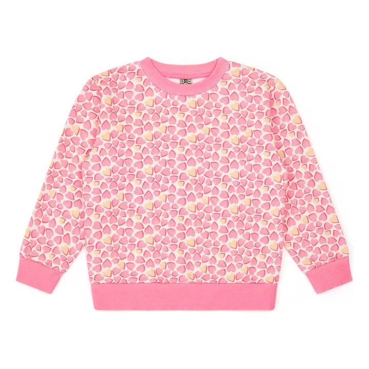 Bonton Pull Smile Cœurs Coton Bio | Rose
