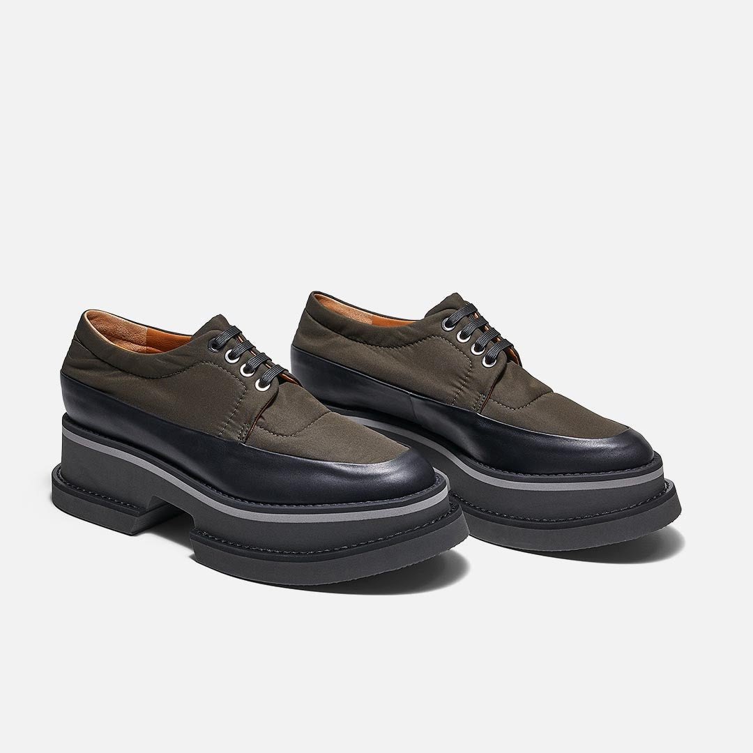 DERBIES - BECK derbies, moss green fabric || OUTLET