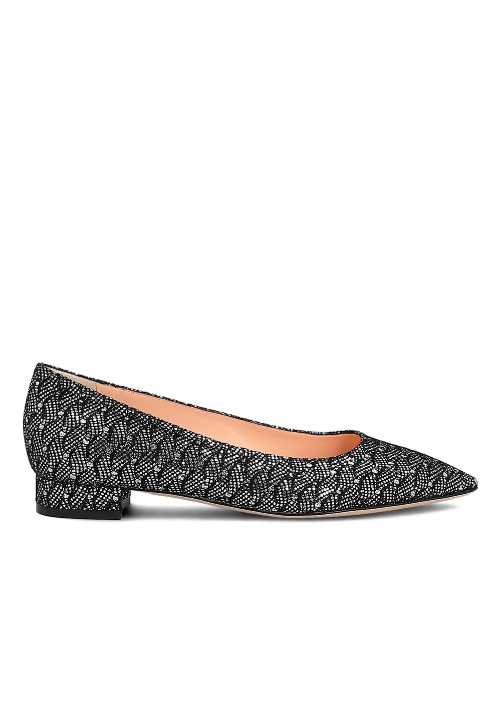 ESCARPIN VALENCE TISSU PAILLETTES ARGENT