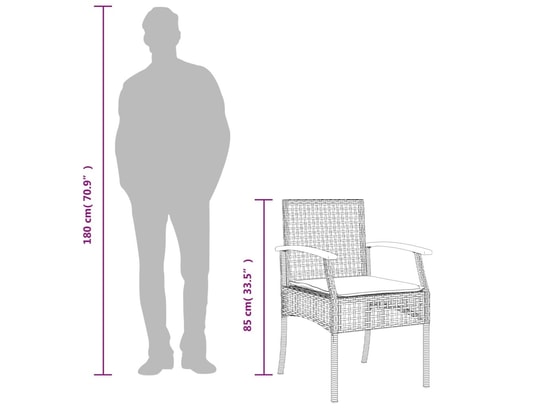 LES TENDANCES - Ensemble table et chaises de jardin-beige-6 places-451188