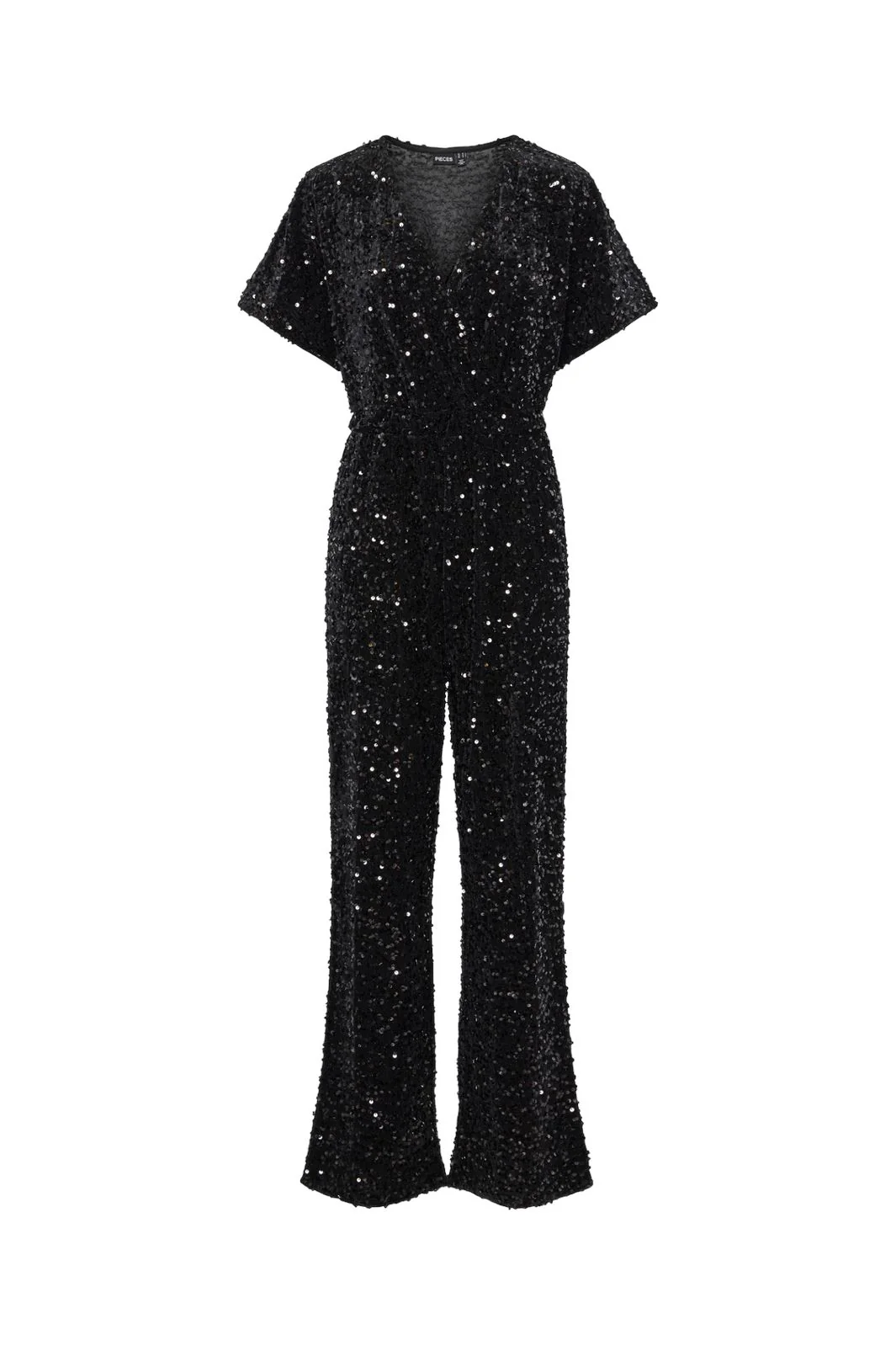 Pieces Pckam Ss Jumpsuit 4617682 black black sequins