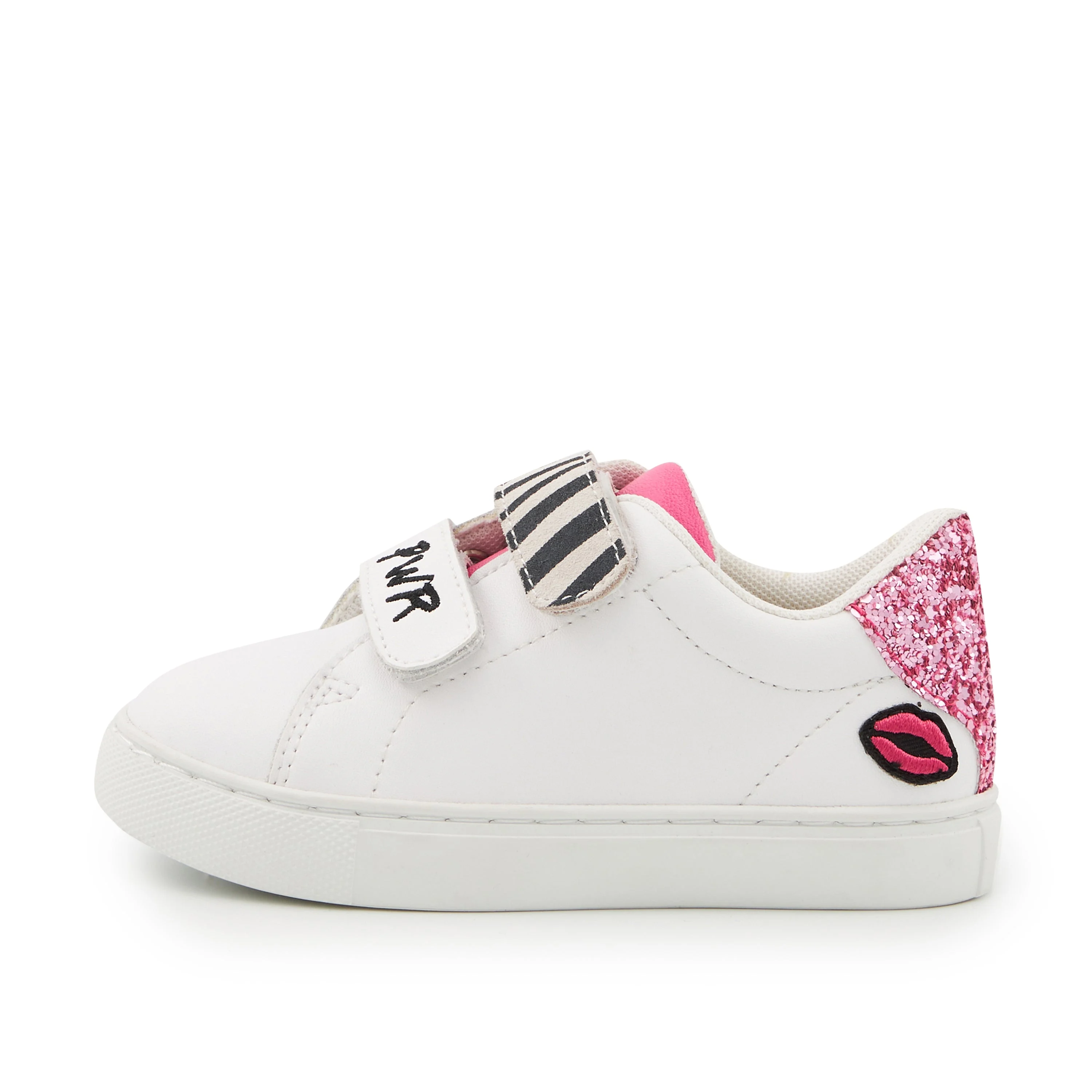 MINI EDITH GRL PWR ZEBRA - Sneakers en cuir | Blanc