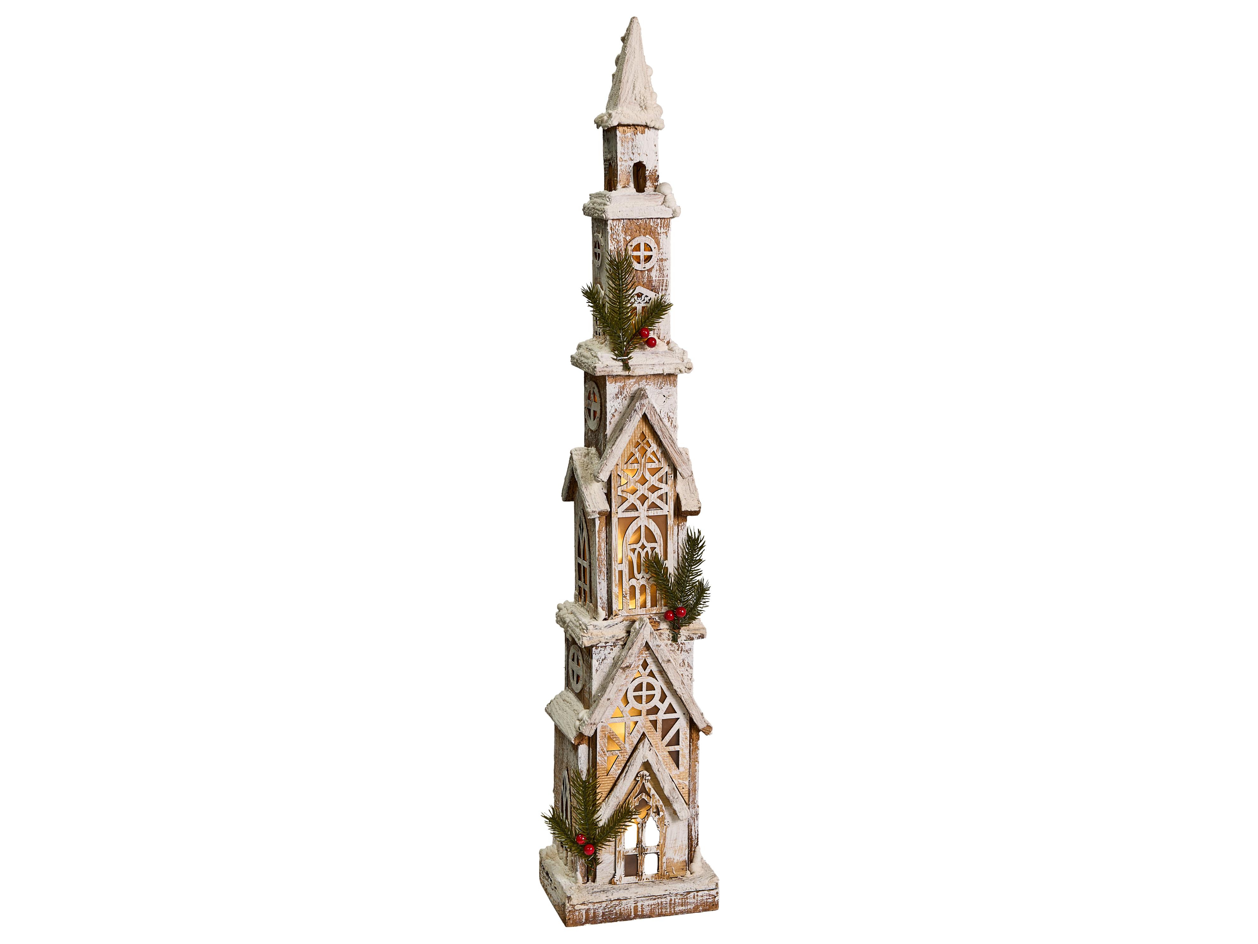 Kerstdecoratie LED NASIJARVI Huis 85 cm Lichtbruin