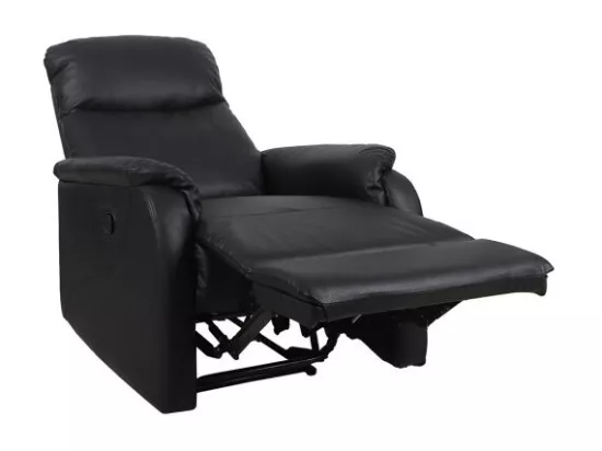 Fauteuil relaxation relevable manuellement BERLIN coloris noir