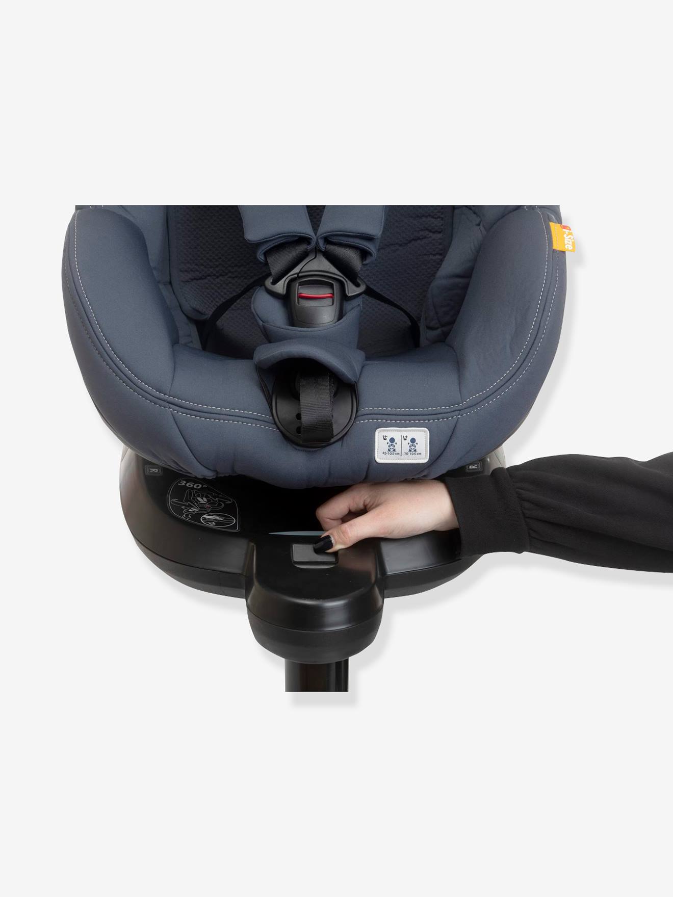 Cadeira auto giratória CHICCO Seat2Fit i-Size, 45 a 105 cm, equivalente ao grupo 0+/1, cinza