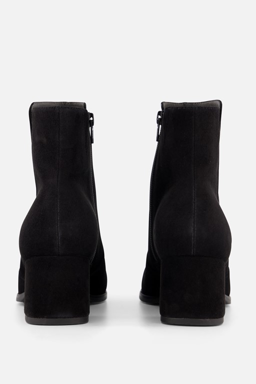 Feyn Enkellaarsjes zwart Suede