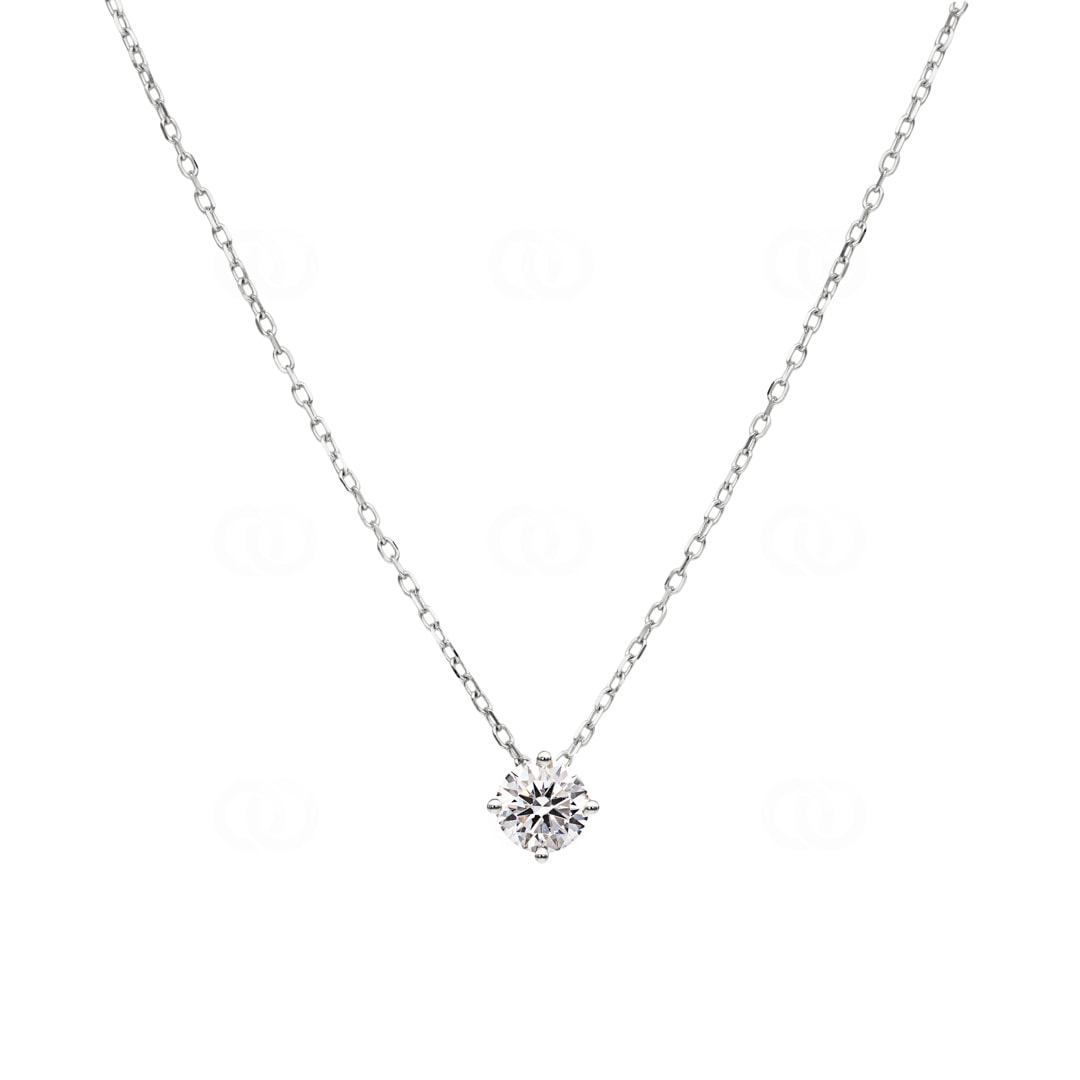 Collier 750/18 K Weissgold mit Zirkonia Ø 7.0mm