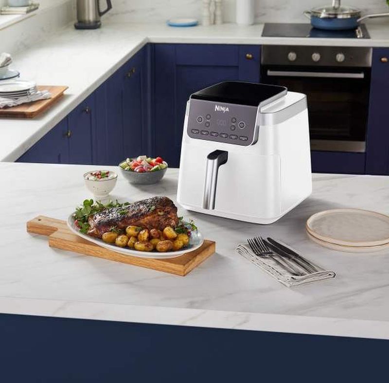 Ninja Airfryer Max Pro liter 6 Kookprogramma' in Hoogte Verstelbare Plaat 2024 Model AF1WH Wit