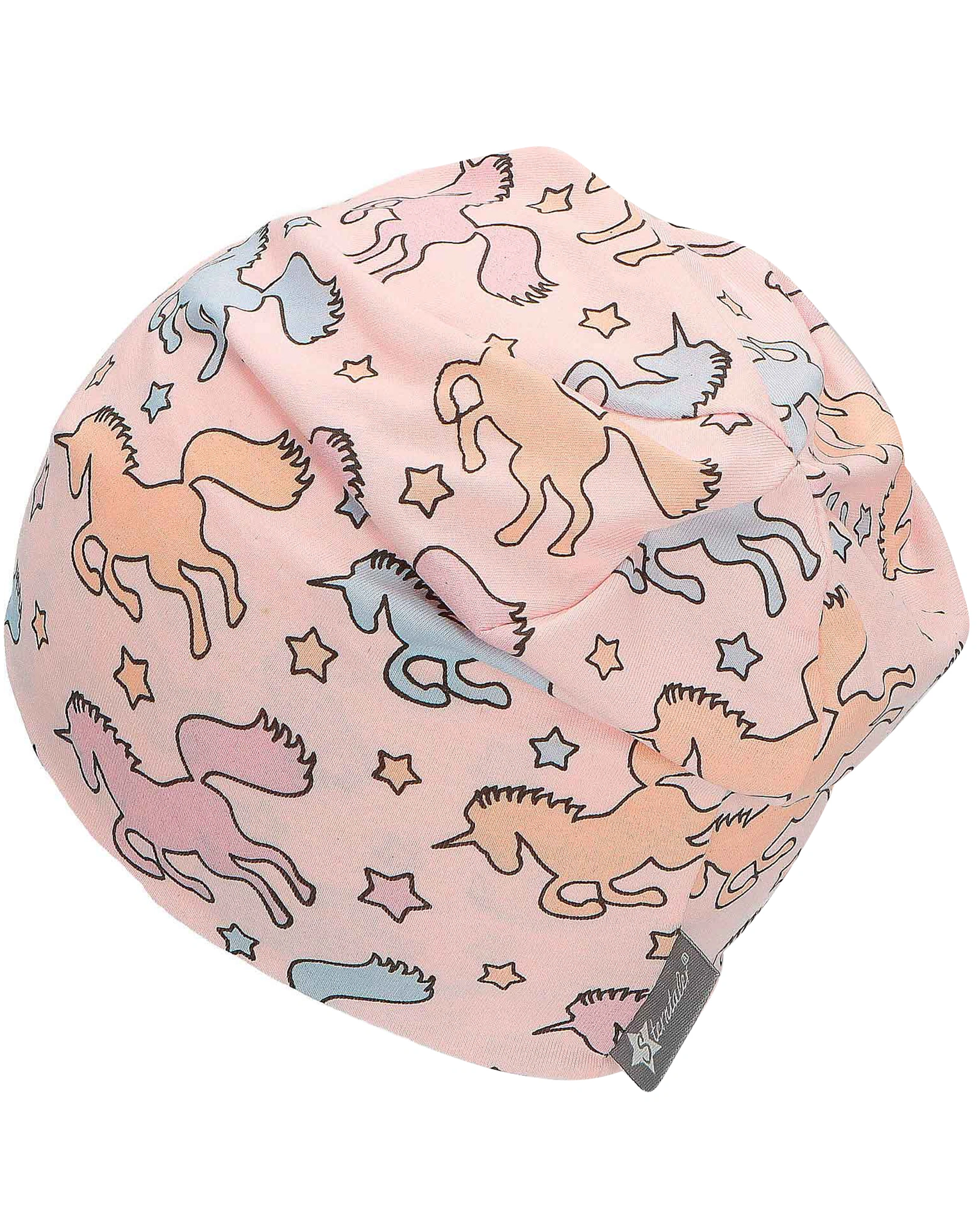 Beanie UNICO AOP in rosa