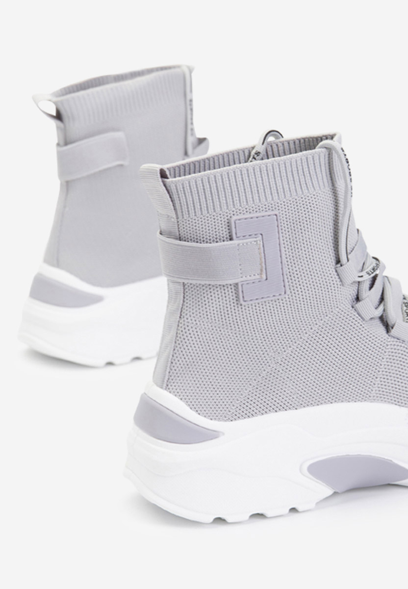 Baskets montantes gris Loving