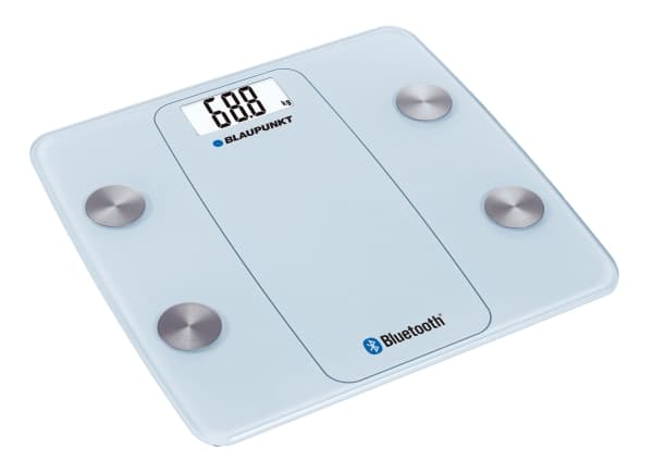 Blaupunkt BSM711BT, Elektronisk personvekt, 180 kg, 100 g, Lyseblå, Rektangel, Føtter