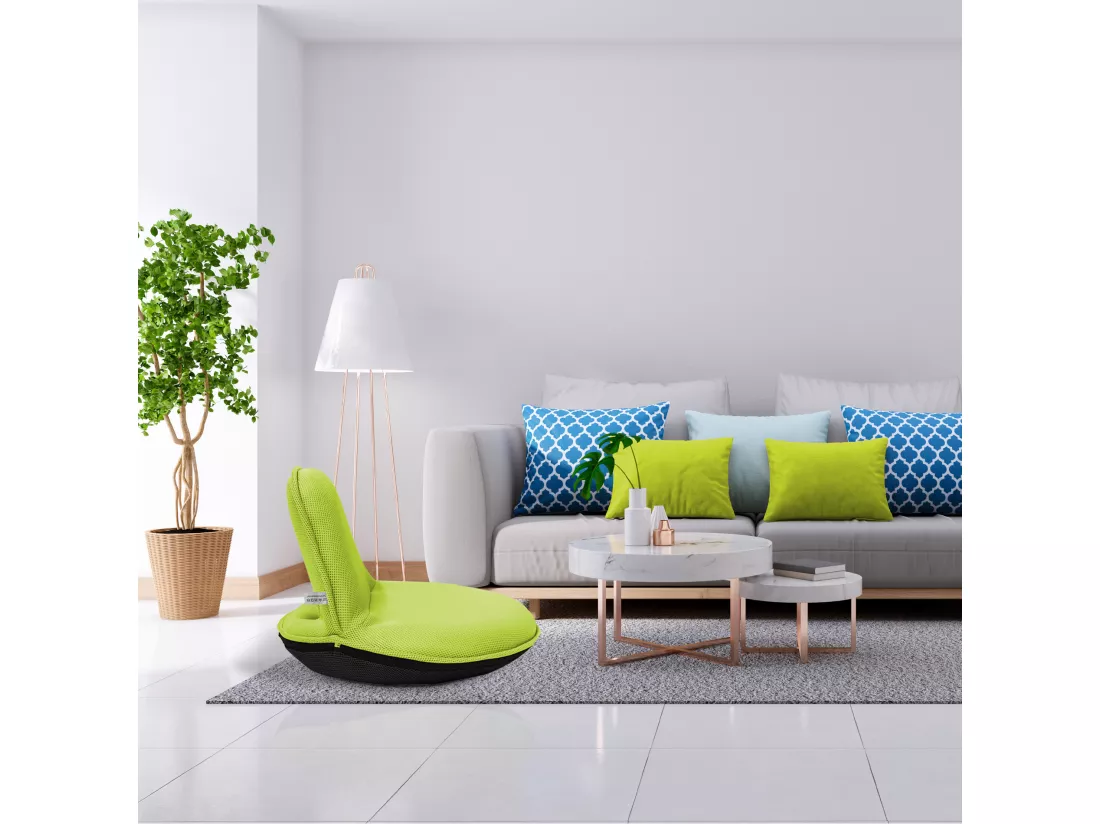 Fauteuil De Méditation Chaise De Yoga Rembourrée Pliable En Tissu Vert