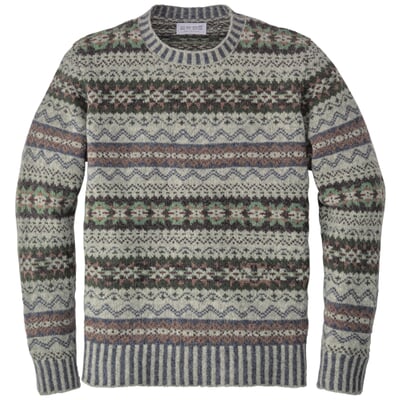 Herrenpullover gemustert, Hellgrau