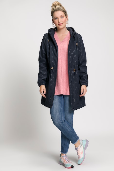 Softshelljacke, Möwen, Fleecefutter, 2-Wege-Zipper