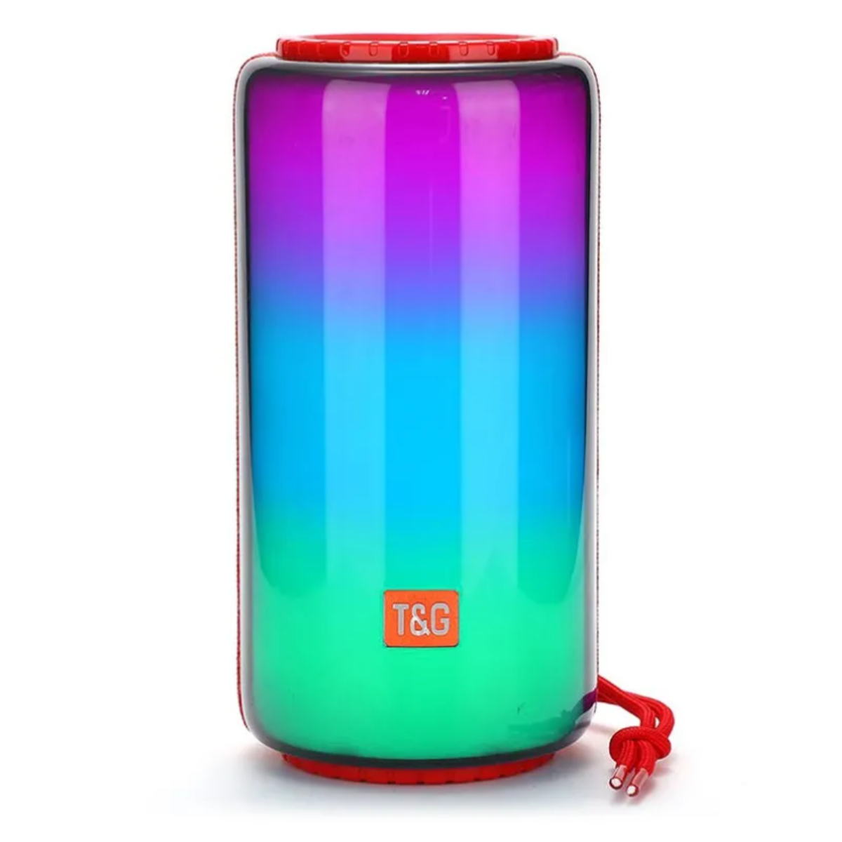 Caixa de som estéreo portátil Smartek com Bluetooth e luzes LED RGB