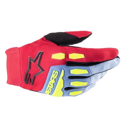 Gants cross Alpinestars FULL BORE 2024 - Bleu / Rouge