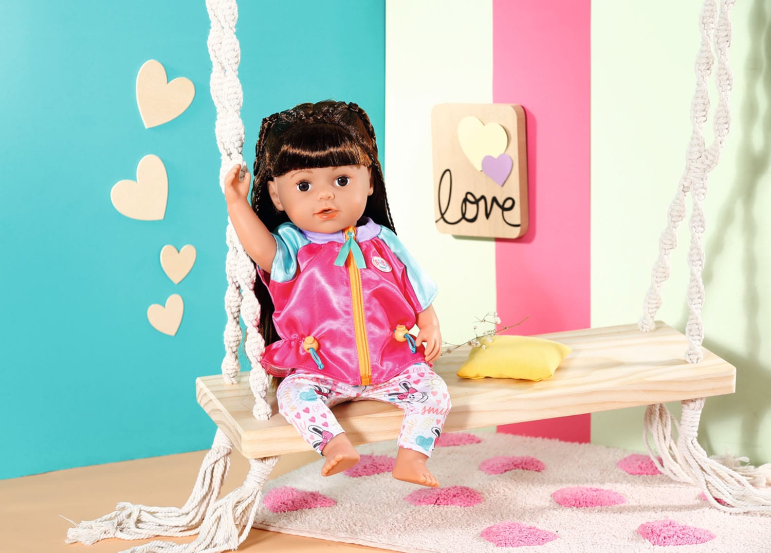 Baby Born Puppenkleidung »Freizeitanzug Pink, 43 cm« mit Kleiderbügel