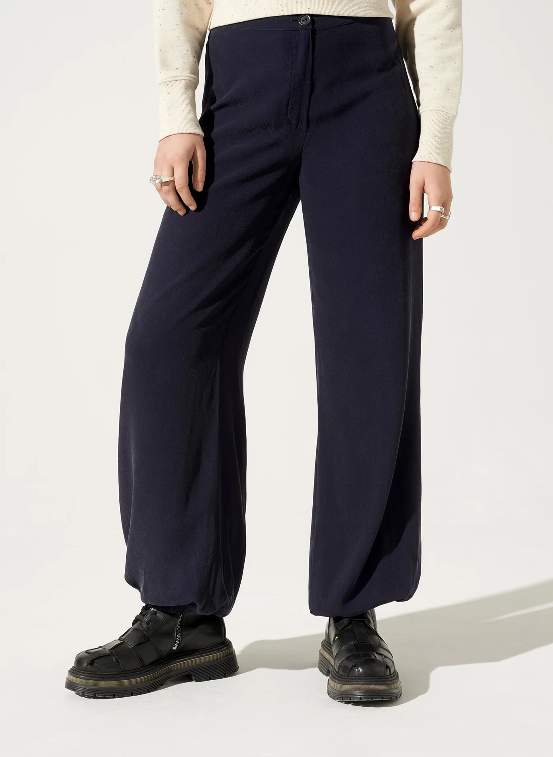 Pantalon large | Bleu