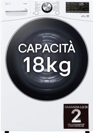 LG RH18U8AVCW - Warmtepompdroger - Wit - Voorbelading - 18 kg