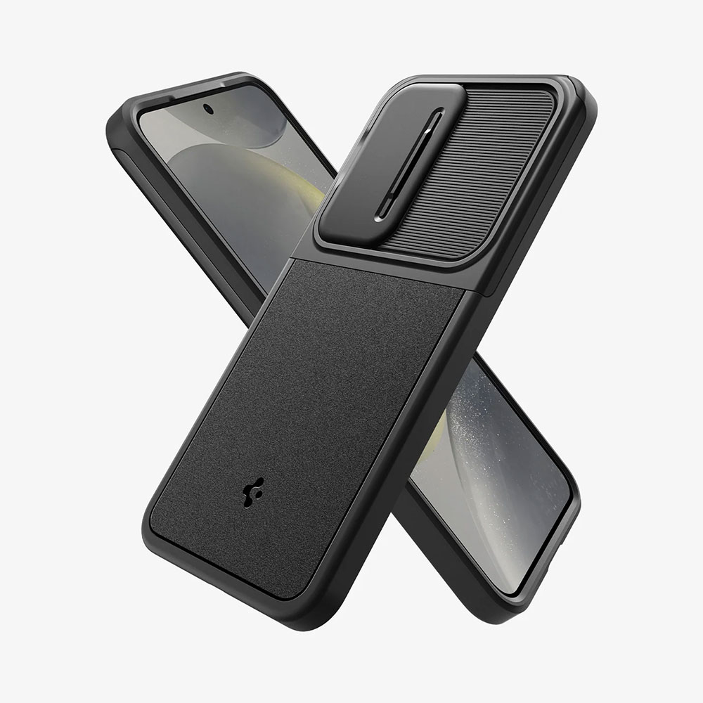 Samsung Galaxy S24 Optik Armor Hybrid Case Hülle mit Cam-Slider (ACS07363) - Schwarz