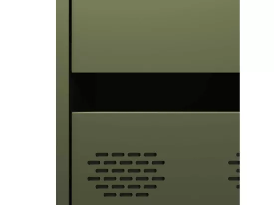 Buffet haut vert olive 68x39x101,5 cm acier