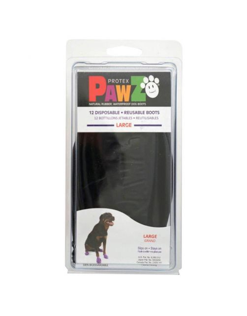 Pawz Rubber Dog Boots Zwart - Hondenschoen