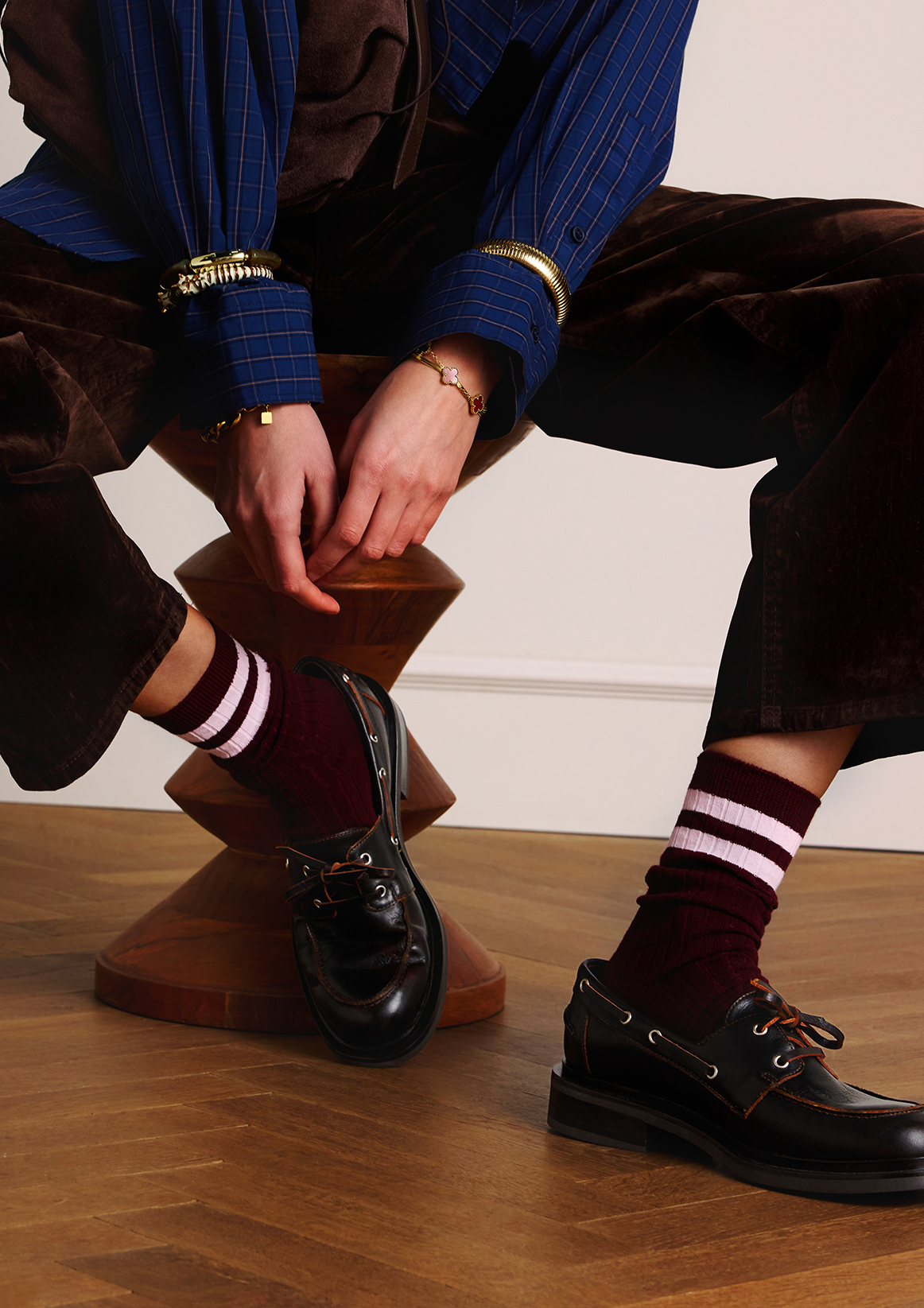 Bruine leren bootschoenen
