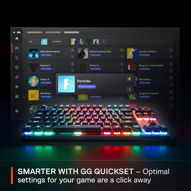 SteelSeries Apex Pro TKL Gen 3 trådløs gaming-tastatur