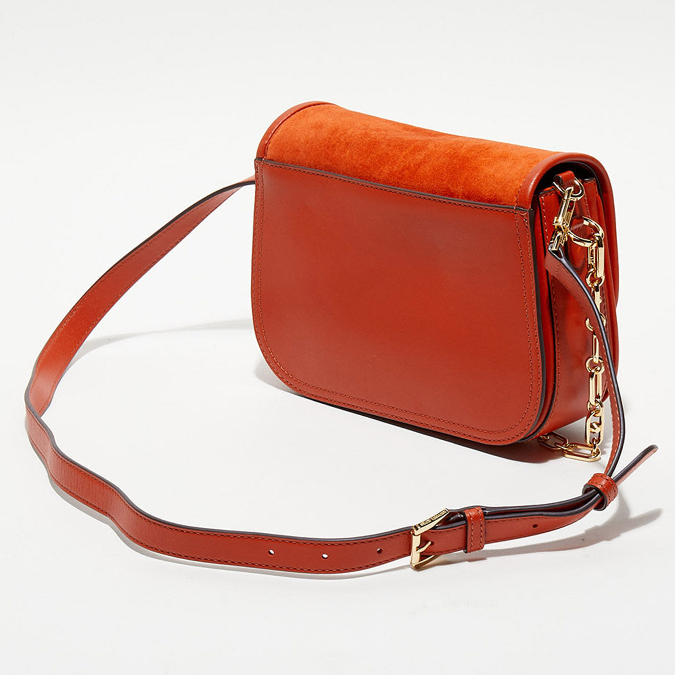 Michael Kors Sac porté épaule en Cuir & Daim Parker orange - 23x19x6 cm