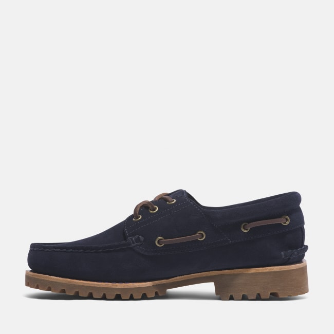 Scarpa da Barca Timberland® C.F. Stead™ Indigo                Suede Handsewn 3-Eye da Uomo in blu scuro