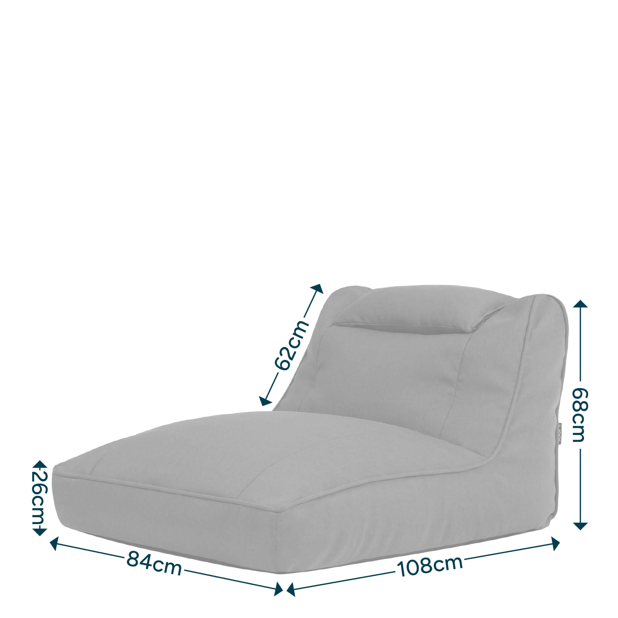 icon Nova Lounge Zitzak - Olefin - Kaki