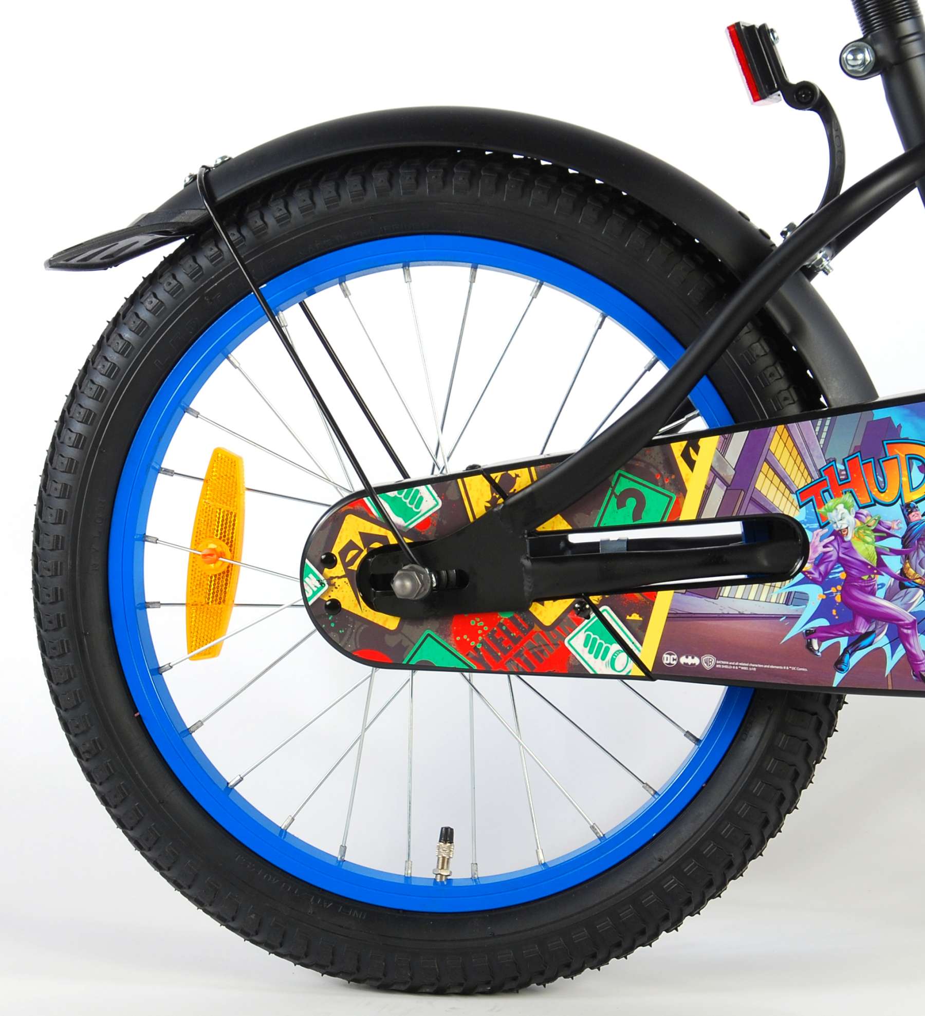 TPFSports Batman Kinderfahrrad - Jungen - 18 Zoll - Rücktritt + Handbremse - Schwarz