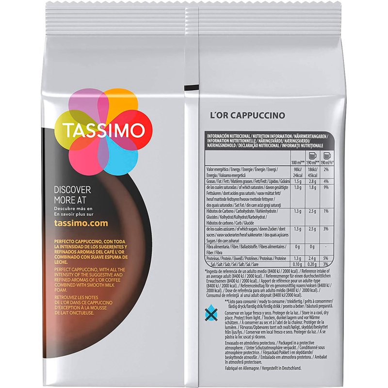 Capsules de café Tassimo L'Or Cappuccino - Paquet de 8