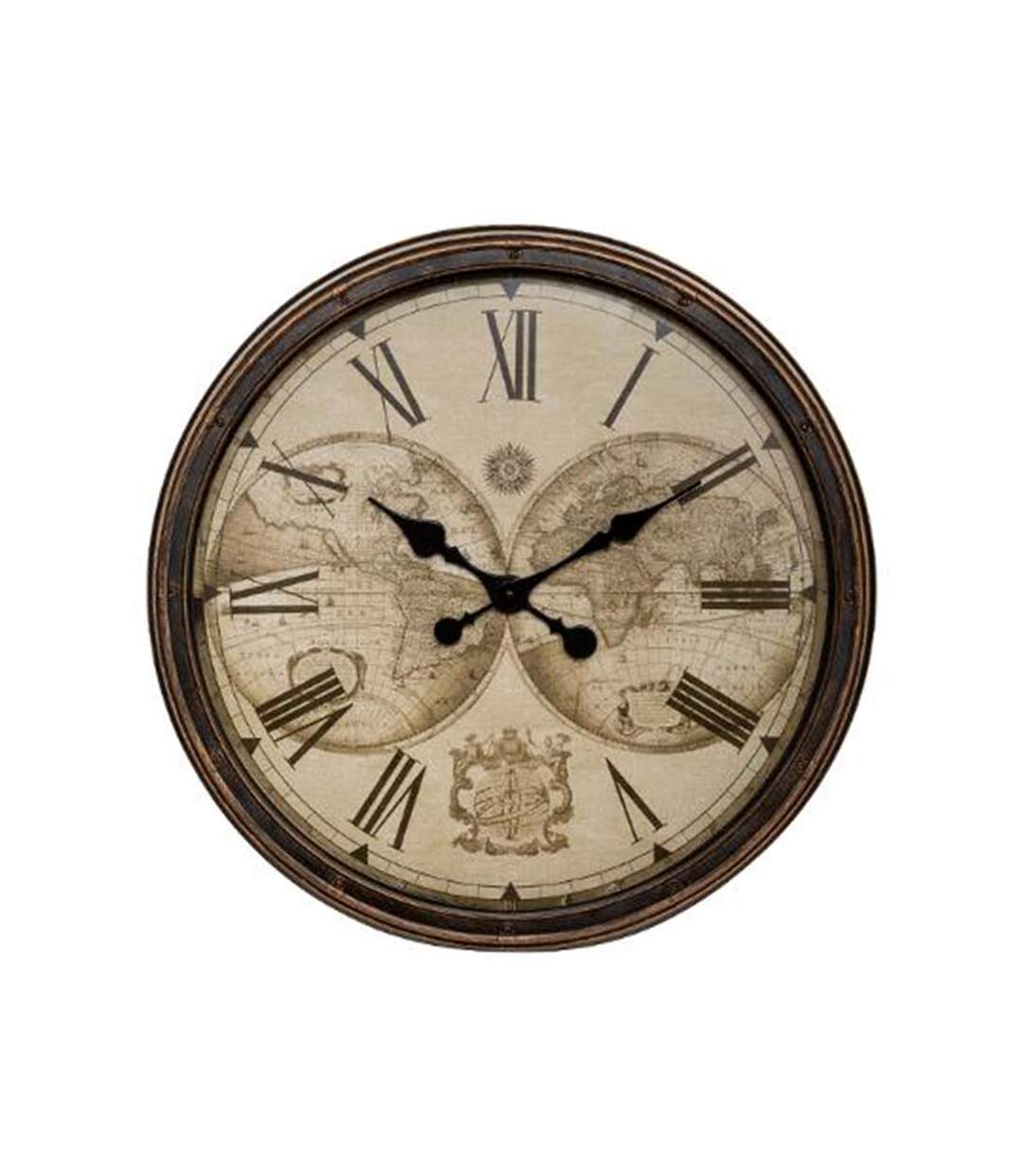 Horloge Murale Vintage Tomy 51cm Noir & Naturel