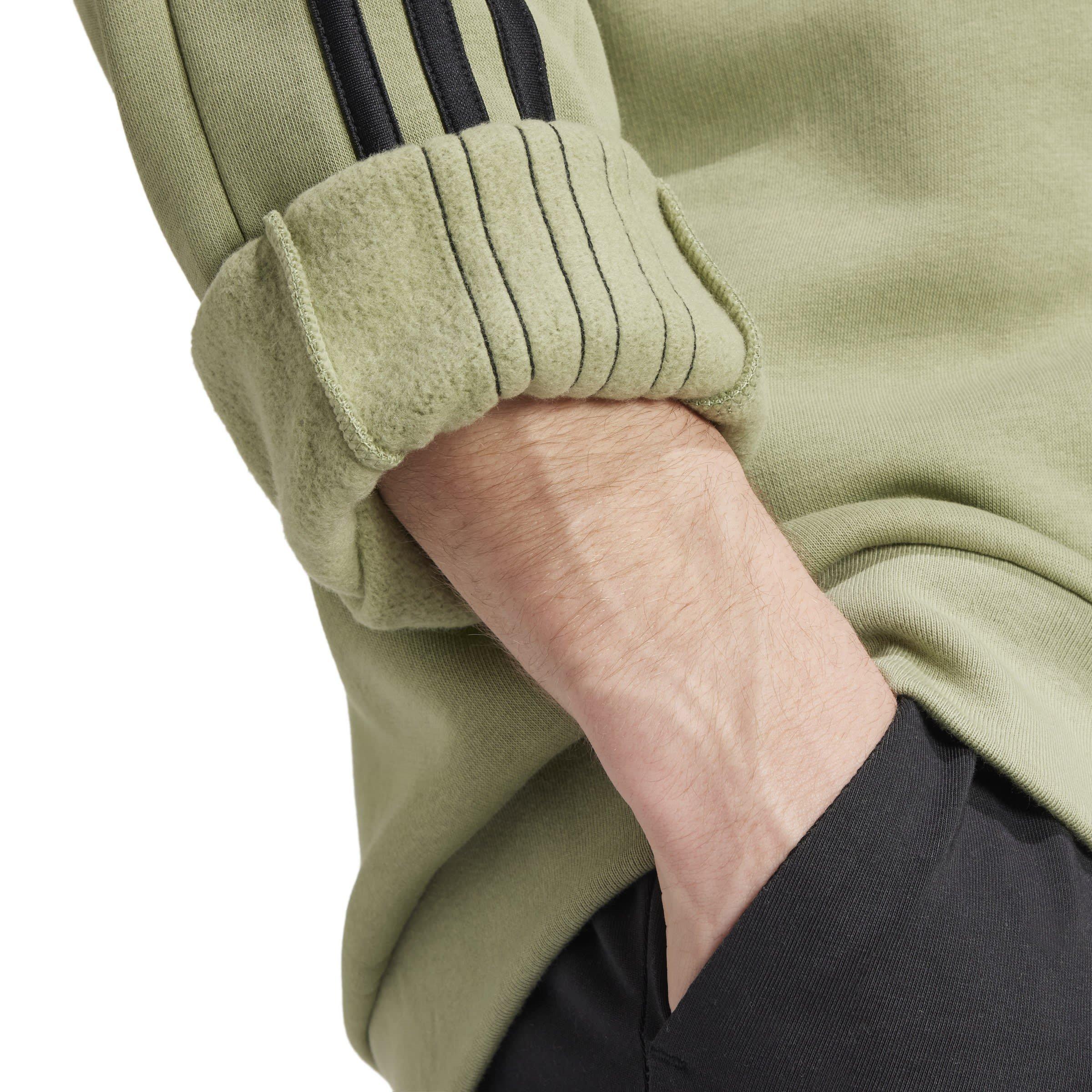 adidas Essentials 3-Stripes Fleece Sweatshirt Mens