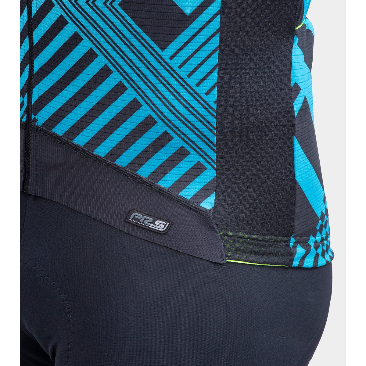 Ale PR-S Checker Fietsshirt Korte Mouwen Lichtblauw Heren