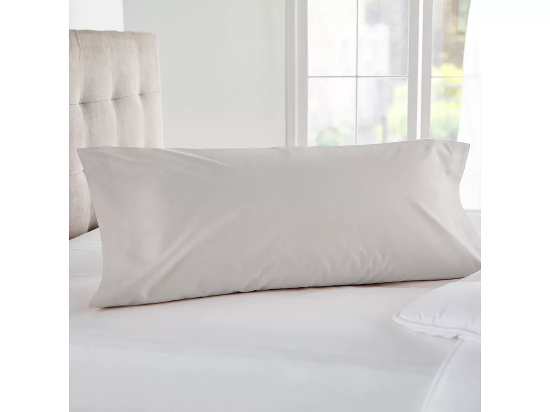 Taie d'oreiller 100 % coton 140 fils respirante Beige