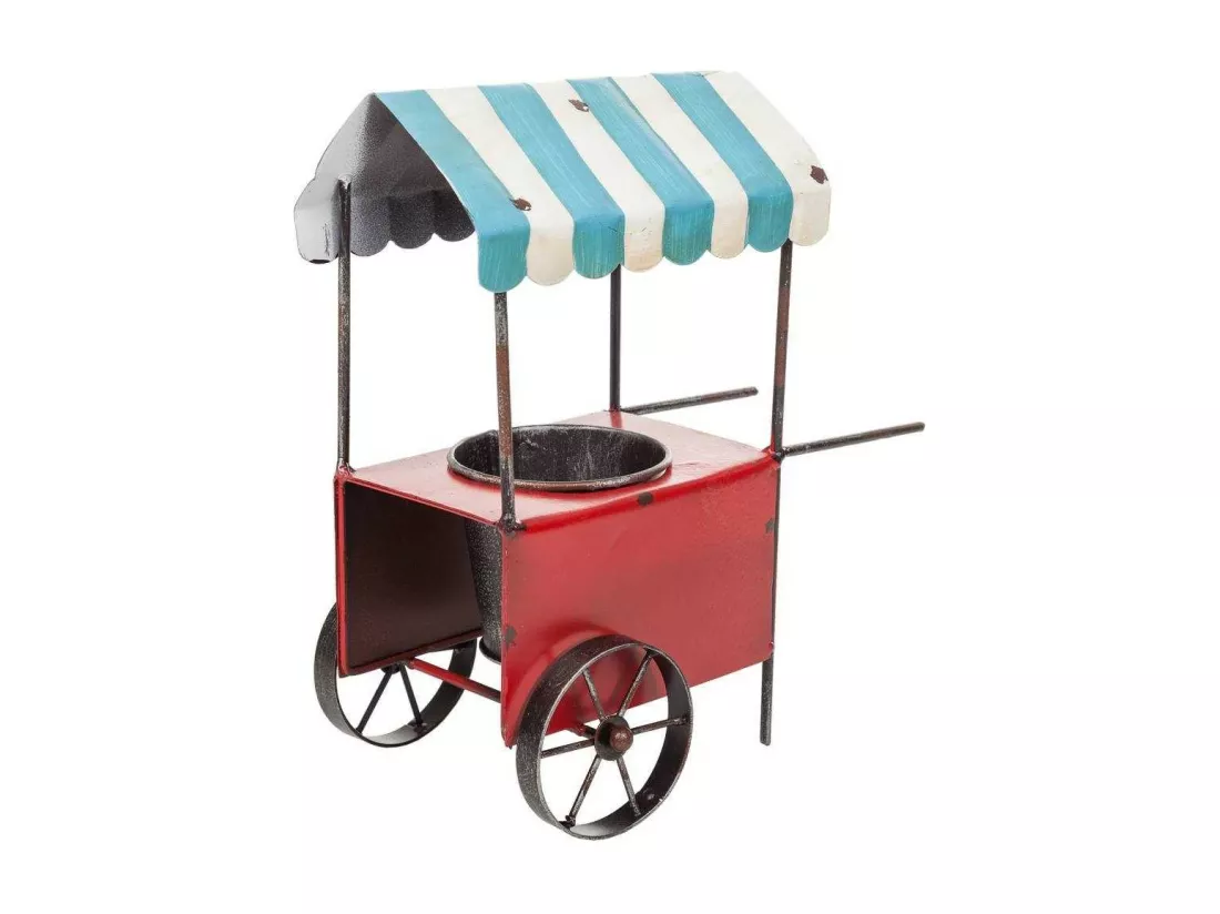 Chariot porte-plantes en métal 24,5x15x28,5h