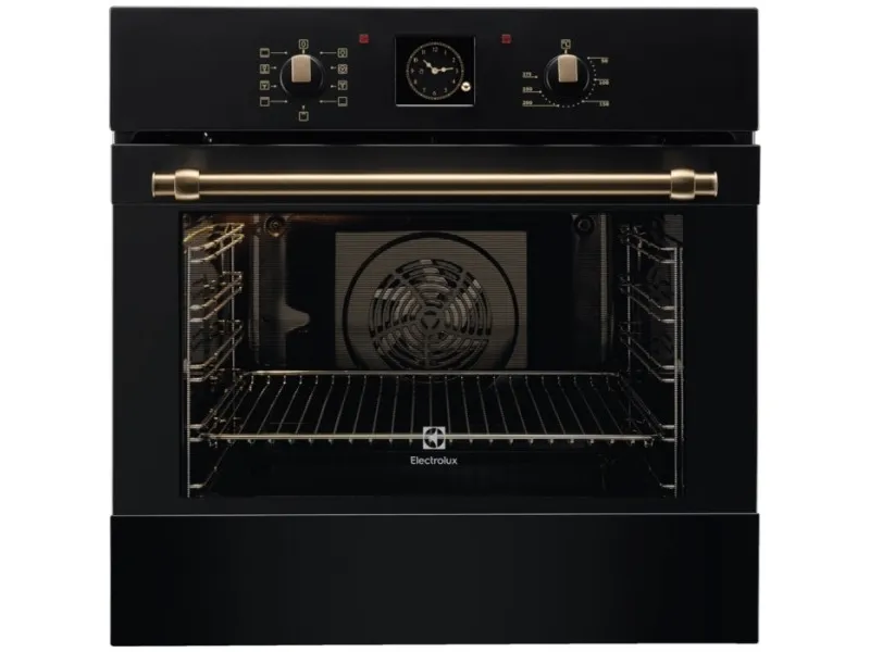 Electrolux SurroundCook 600 Flex EOB3400BOR - Ovn - til indbygning - niche - bredde: 56 cm - dybde: 55 cm - højde: 57.8 cm - med selv-rengøring - Klasse A - sort