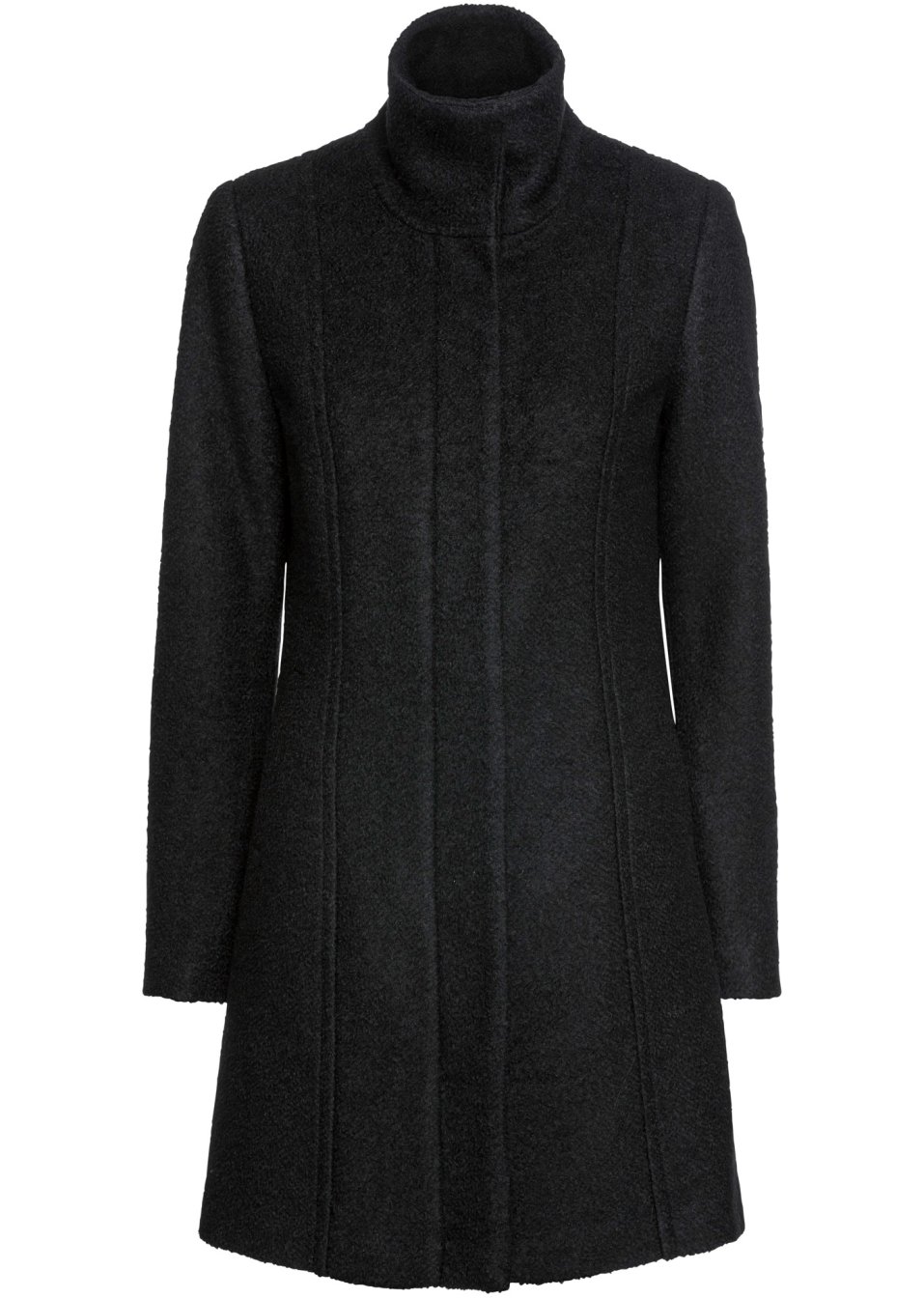 Manteau court en maille bouclette