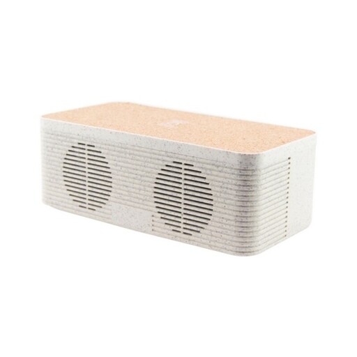 Caixa de som Bluetooth Ksix ecológica de 1200 mAh e 5 W com carregador sem fio Qi