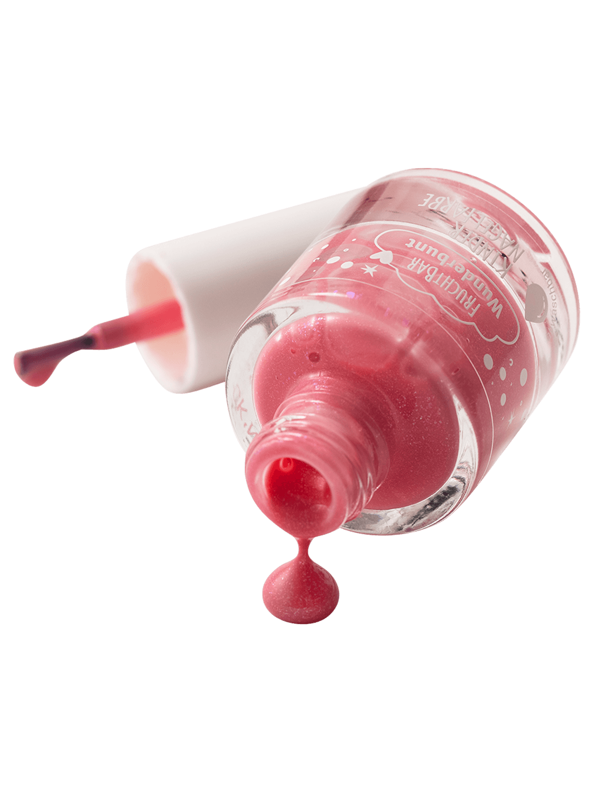 FRUCHTBAR Wunderbunt Kinder Nagelfarbe<br>7 ml, Glasflasche, rock'n rosa mit Glitzer vegan