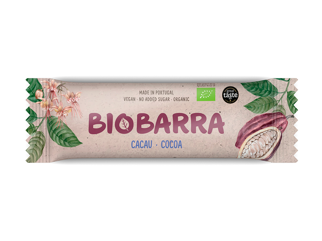 BARRA ENERGÉTICA BIOBARRA S/ GLÚTEN CACAU BIO (L) 30G