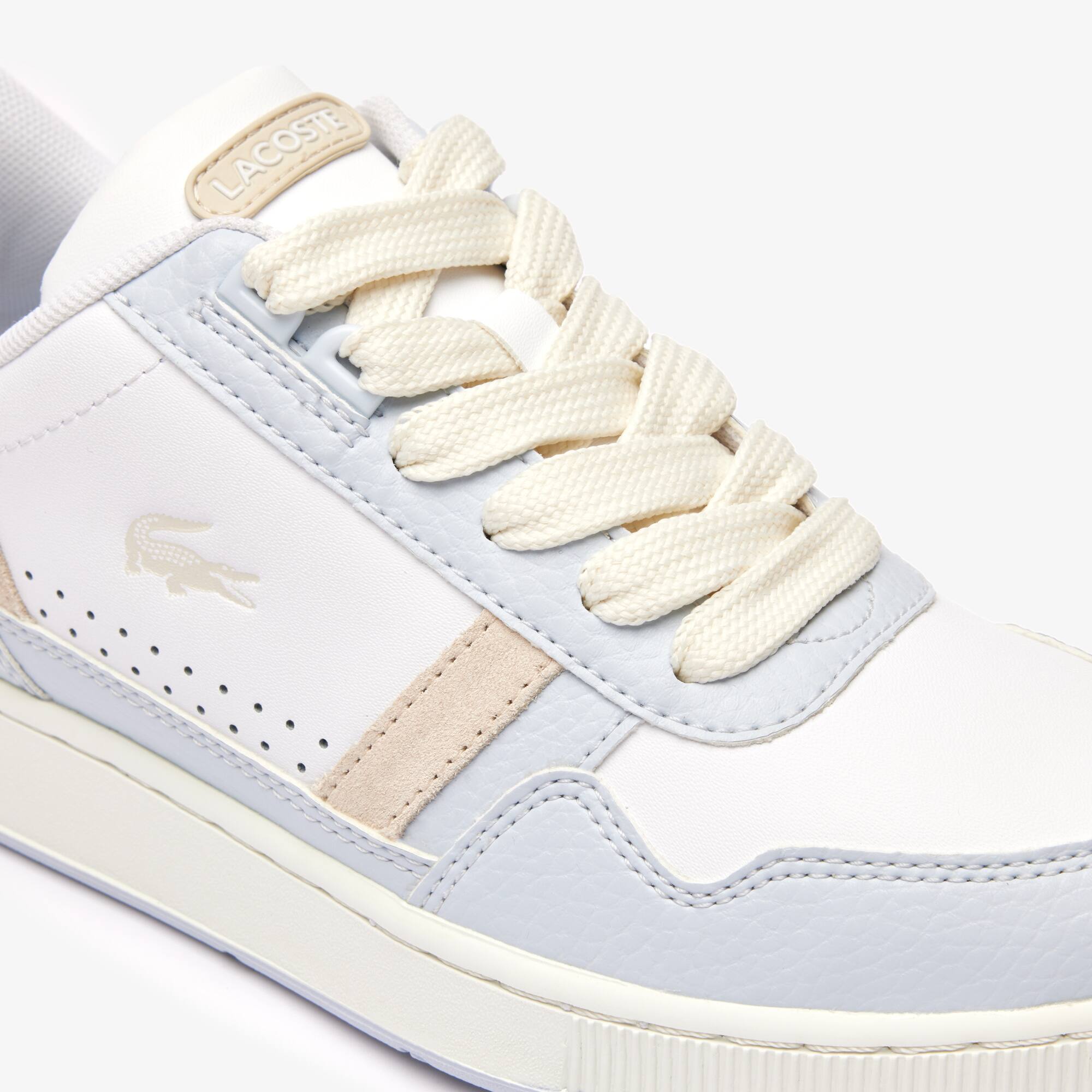 Sneakers T-Clip femme en cuir avec monogramme Sneakers - Blanc - Lacoste - Femme