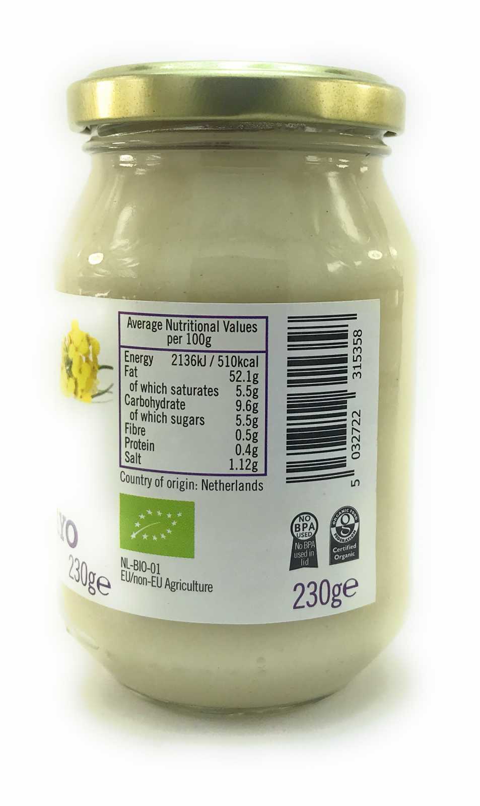 Maionese Orgânica Biona sem Ovos 230g