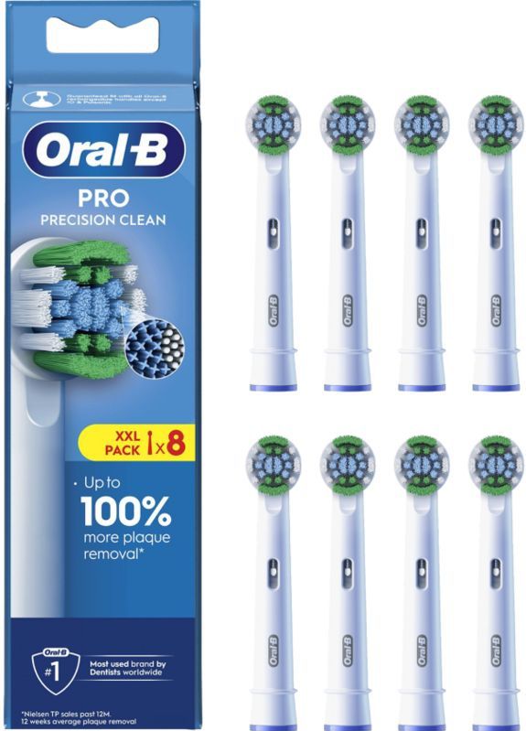Oral B PRO Precision Clean Opzetborstels Wit | 8 stuks